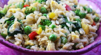 Cooking of Vegetable Fried Rice