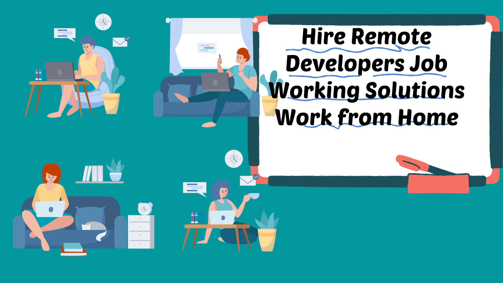 Hire Remote Developers Job Working Solutions Work from Home Image